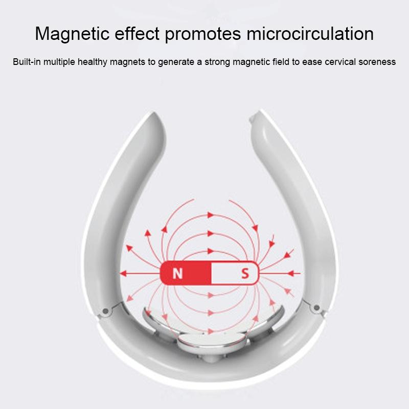 Rechargeable Electric Neck Massager Intelligent Pulse Shock Home Use