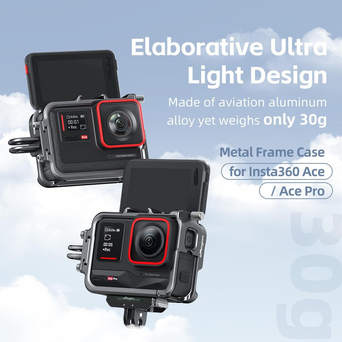 Metal Rabbit Cage Protective Frame for Insta360 Ace Pro / Ace Amagisn