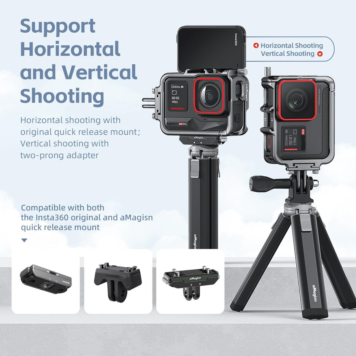 Metal Rabbit Cage Protective Frame for Insta360 Ace Pro / Ace Amagisn