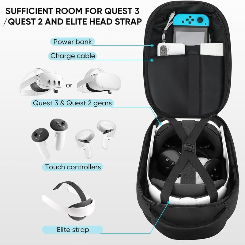 Meta Quest 3 Expandable Suitcase with Shoulder Straps