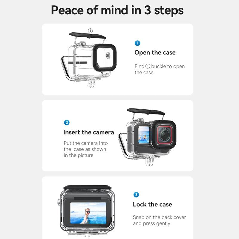 Waterproof Diving Housing for Insta360 Ace Pro Camera - 45m Depth