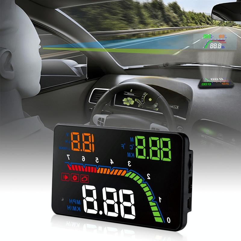 4 Inch Obd2 Head Up Display Car Speed Revolving Speed Fuel Consumption Fault Code Detection &amp; Elimination