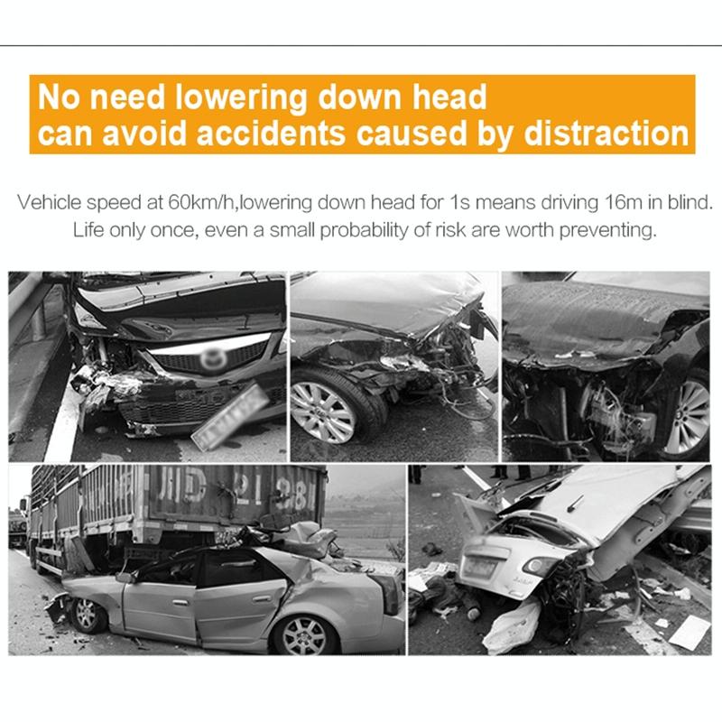 4 Inch Obd2 Head Up Display Car Speed Revolving Speed Fuel Consumption Fault Code Detection & Elimination