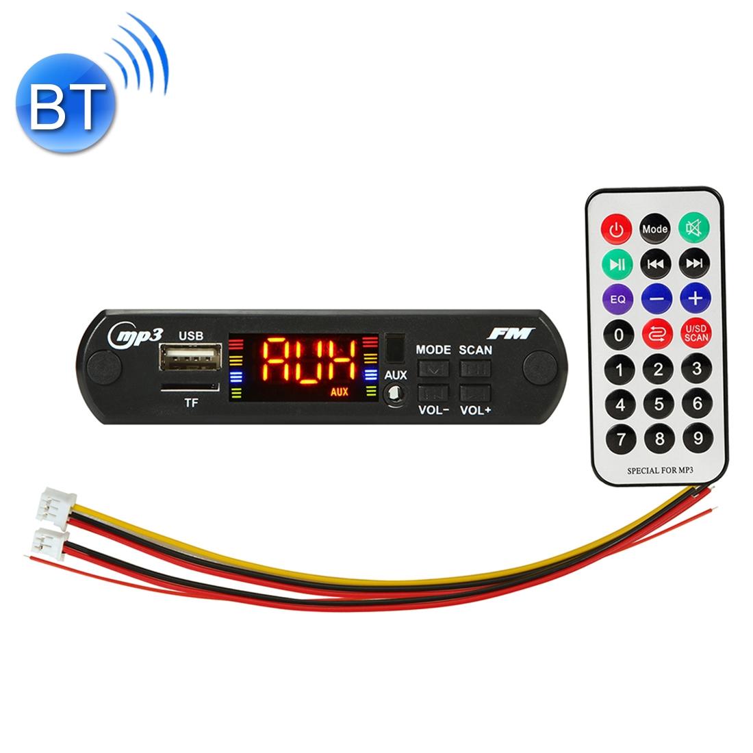 Car Mp3 Player Board W / Bluetooth Fm Radio Tf Usb Remote - 5V