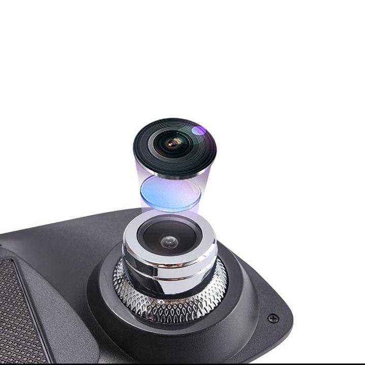 720p Dual Channel Car Black Box with 5 Ips Touch Screen Rear View Mirror