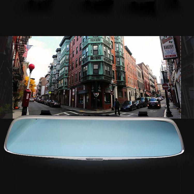 720p Dual Channel Car Black Box with 5 Ips Touch Screen Rear View Mirror