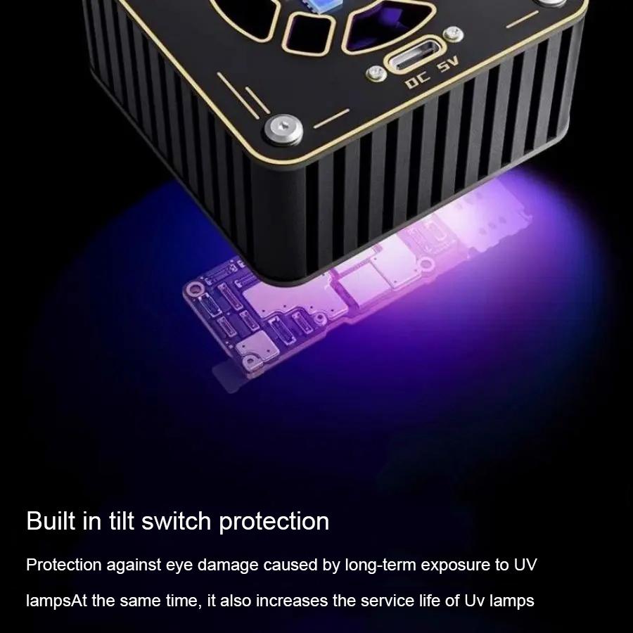 2-In-1 Uv Curing Fan With Adjustable Speed And Cooling Function