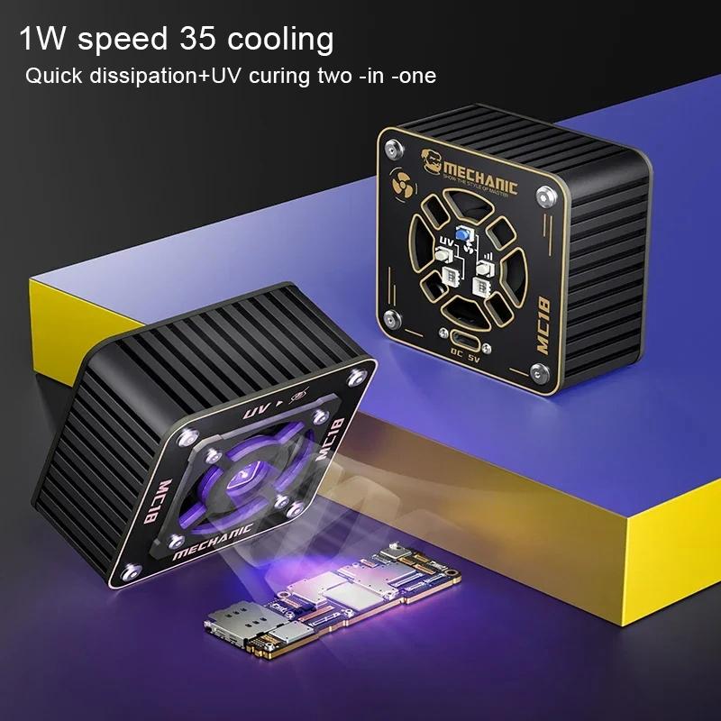 2-In-1 Uv Curing Fan With Adjustable Speed And Cooling Function