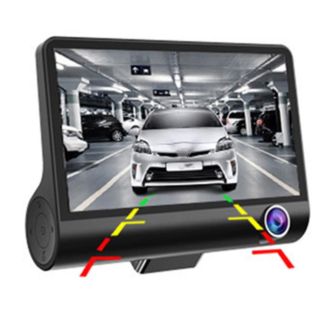 Full Hd 1080p 3-channel Car Dvr with 4 Ips Screen 5mp Camera and 170 Degree Wide Angle