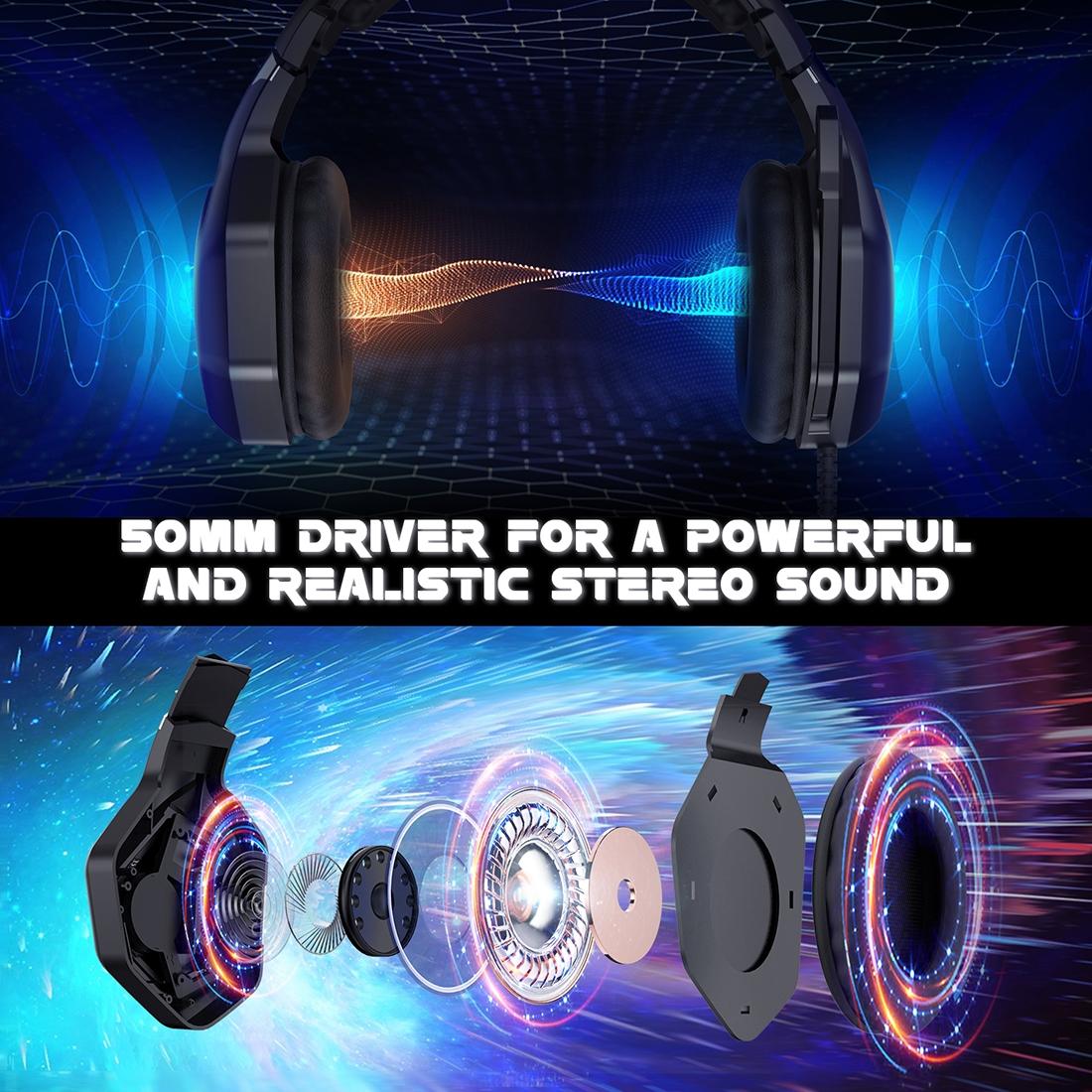 K10 Pro Wired Gaming Headset With Mic