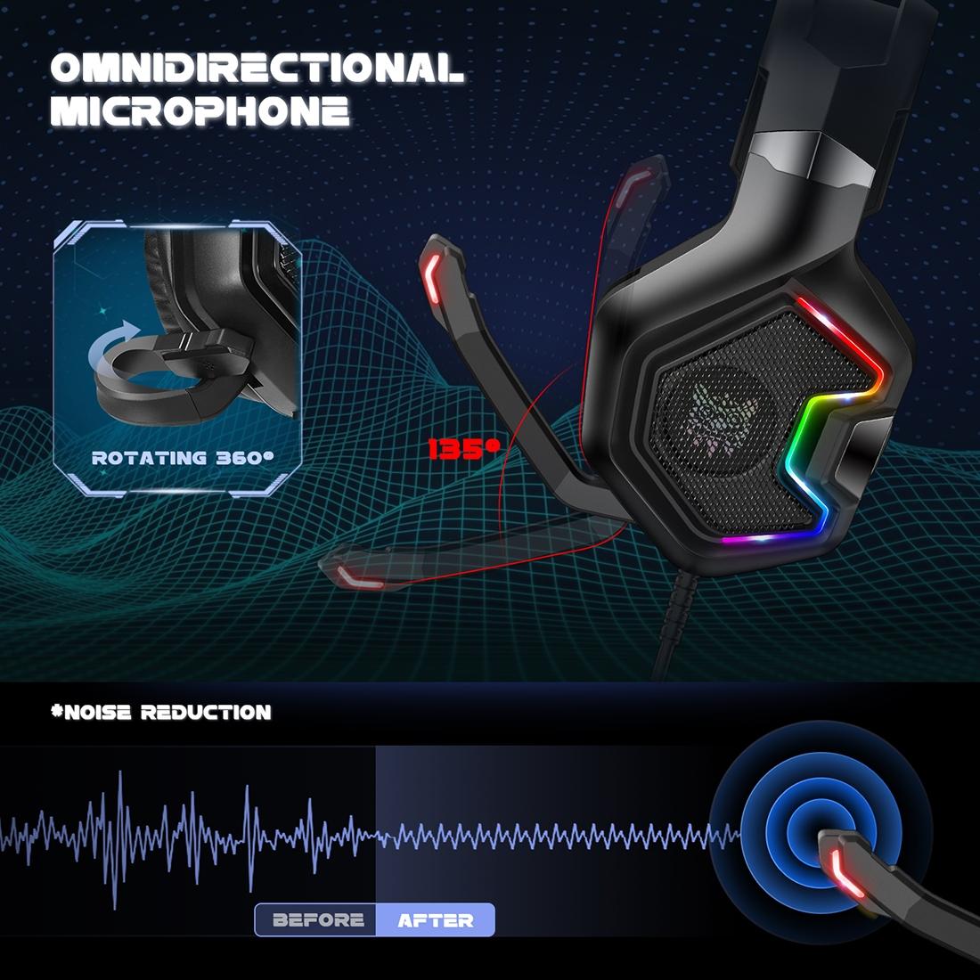 K10 Pro Wired Gaming Headset With Mic