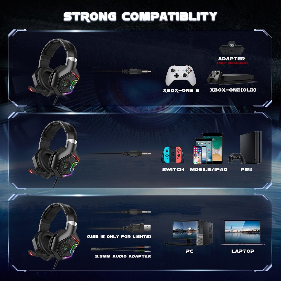 K10 Pro Wired Gaming Headset With Mic