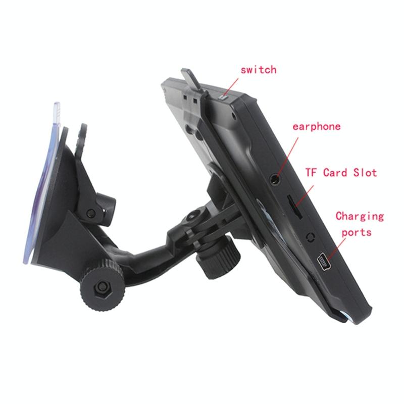 7 Inch Car Gps Navigator 8G + 128M Resistive Screen Fm / Tf Card Support - Africa Map