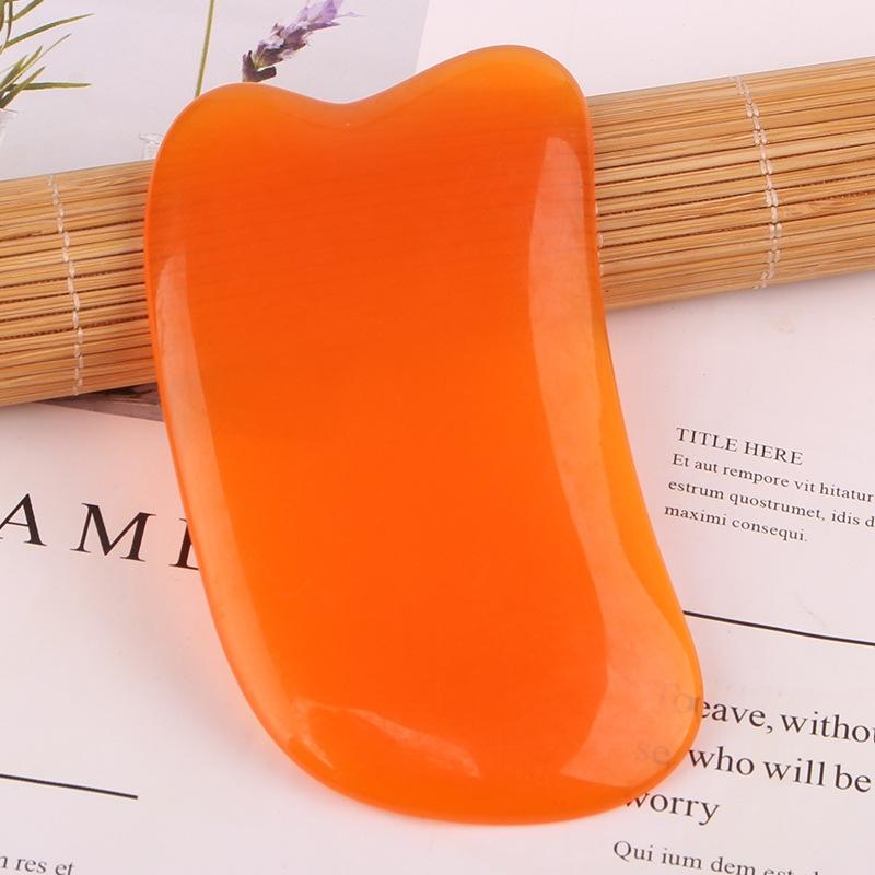 Facial Tendon Stick Resin Scraping Sheet For Massage And Beauty Salon Shave Board Acupuncture Pen Yellow Ingot Board