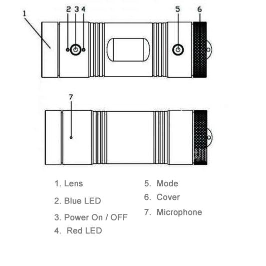 Full Hd 1080p Action Camera with 120 Degree Wide Angle Lens - Tf Card Support