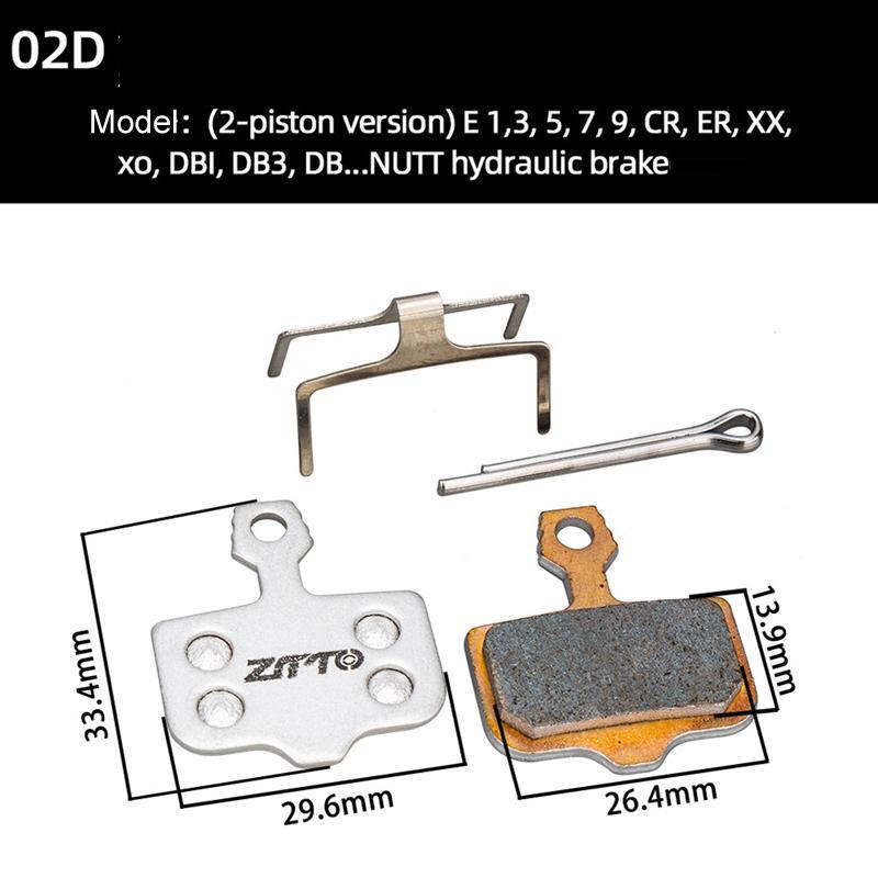 2 Pairs Metal Sintered Disc Brake Pads For Bikes & Scooters - 861