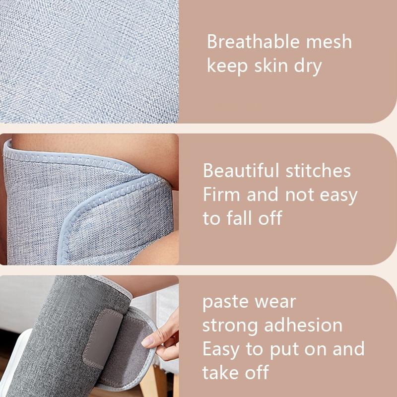 Gray Wireless Leg Massager Double Hot Compress & Air Pressure