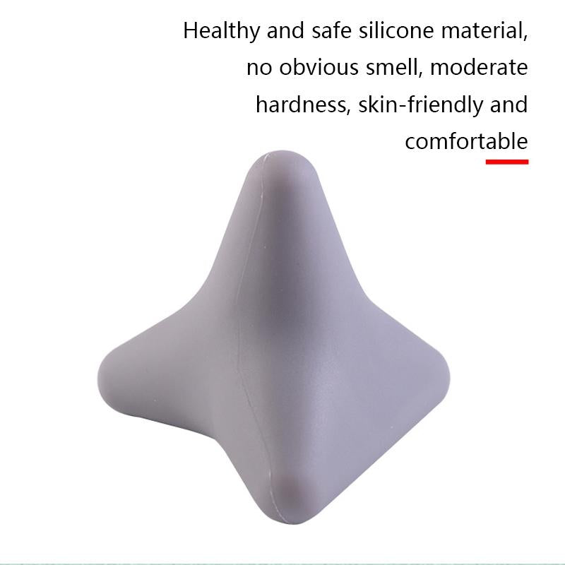 Quadratic Pink Silicone Thumb Massager For Muscle Relaxation And Fascia Massage