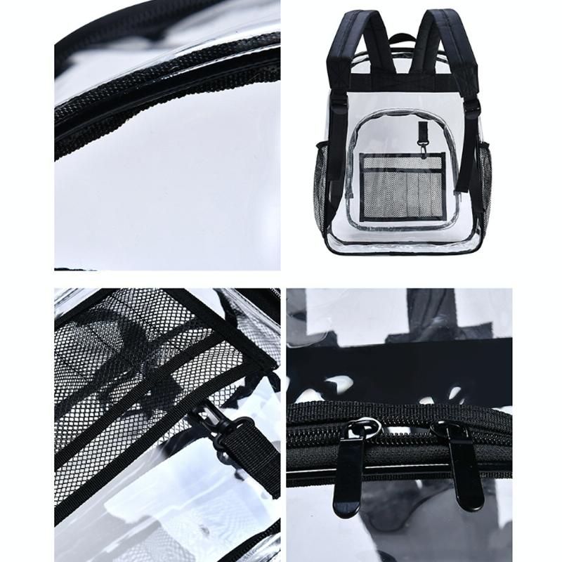 Waterproof Pvc Backpack for Students - Compact and Durable - Candy Colour Black