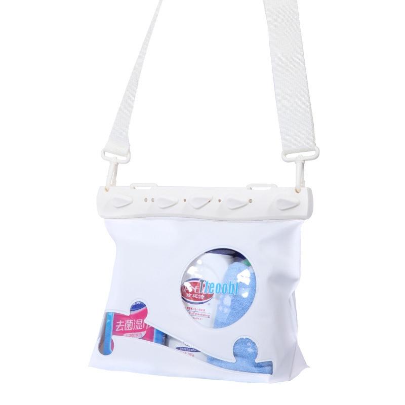 Large One Shoulder Crossbody Diving Bag Waterproof Storage For Drifting Gear White