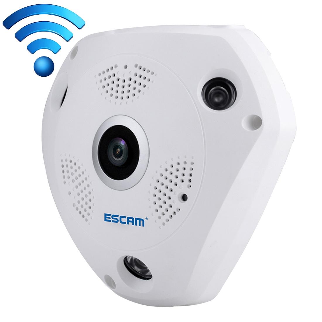 360 Degree Fisheye Lens Wifi Ip Camera With Motion Detection &amp; Night Vision - Shark 960P