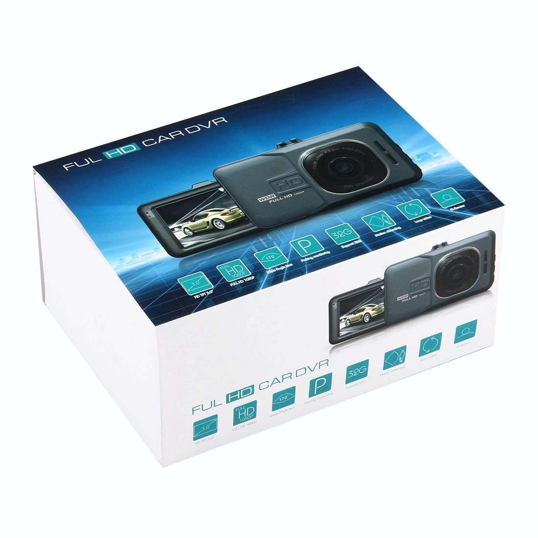 3.0 Lcd Car Dvr Camera with 720p Hd 3.0mp 170 Degree Wide Angle View