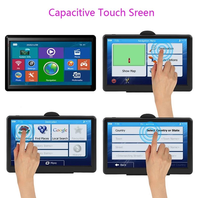 7 Inch Car Gps Navigator 8G + 128M Capacitive Screen Fm / Tf Germany Map