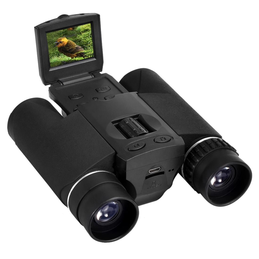 10x25 Zoom Binocular Telescope with Hd Digital Camera and 1.5 Lcd Screen - Black