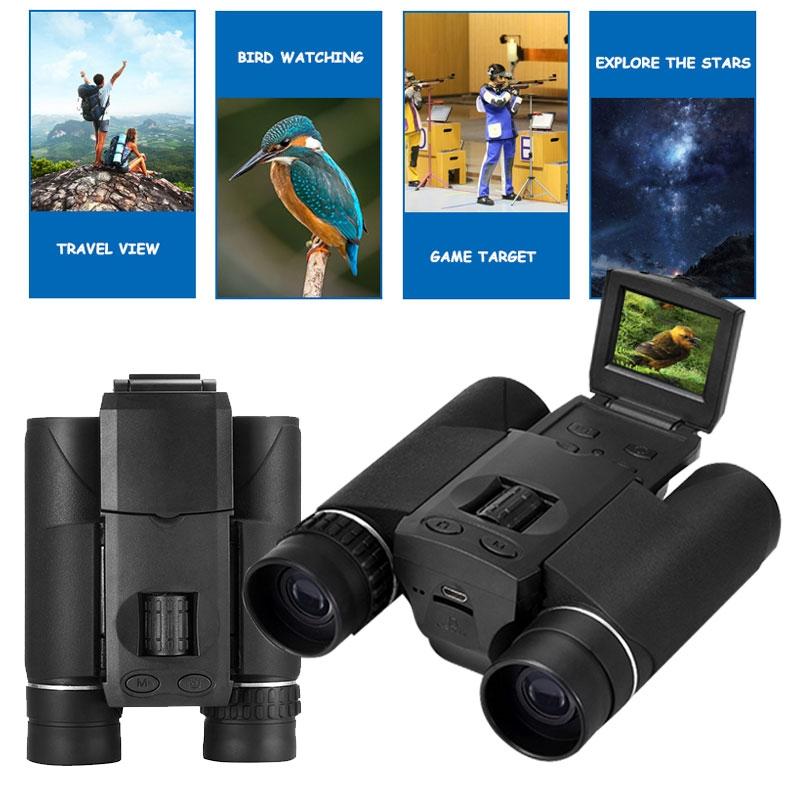 10x25 Zoom Binocular Telescope with Hd Digital Camera and 1.5 Lcd Screen - Black