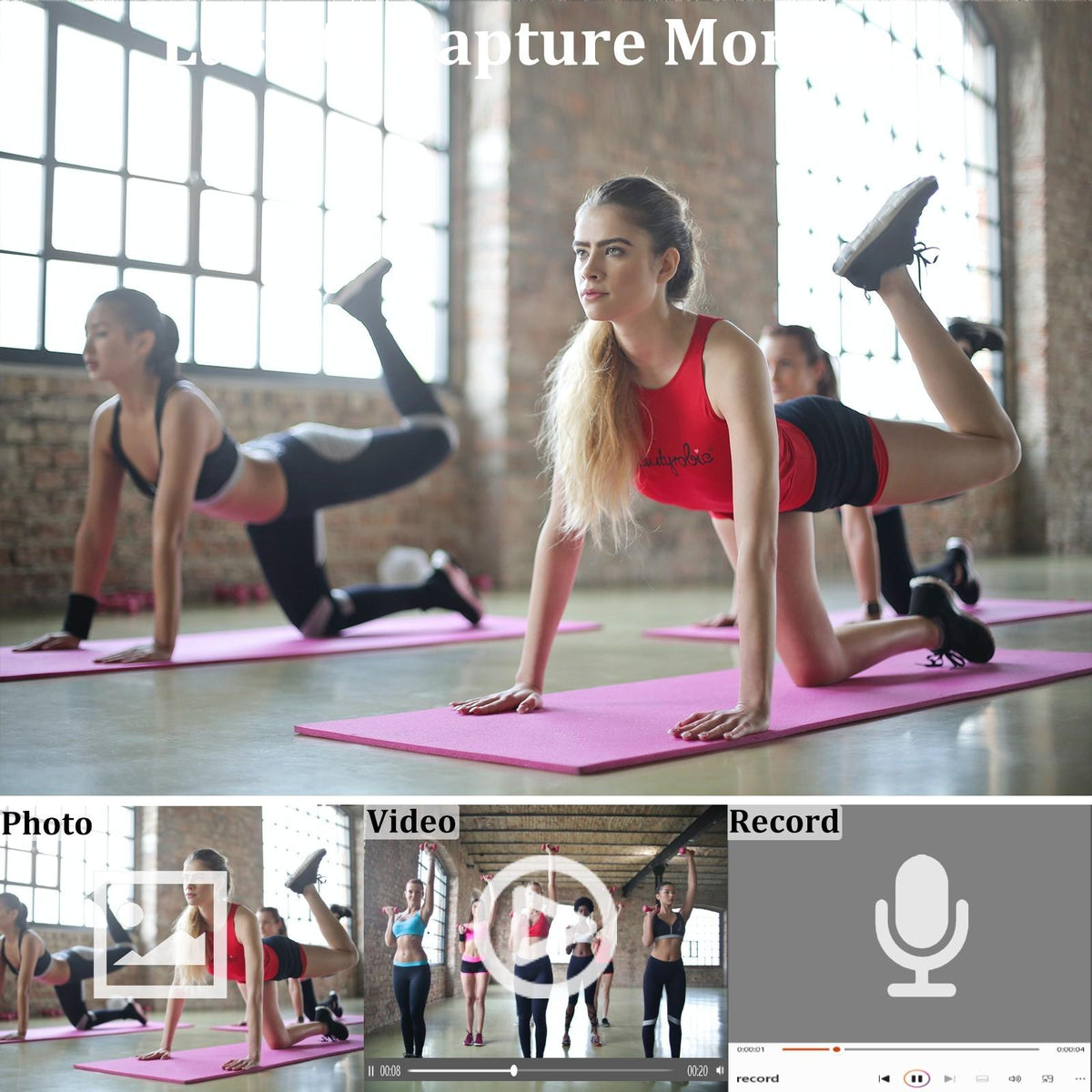 Professional 1080P Hd Action Camcorder - Black