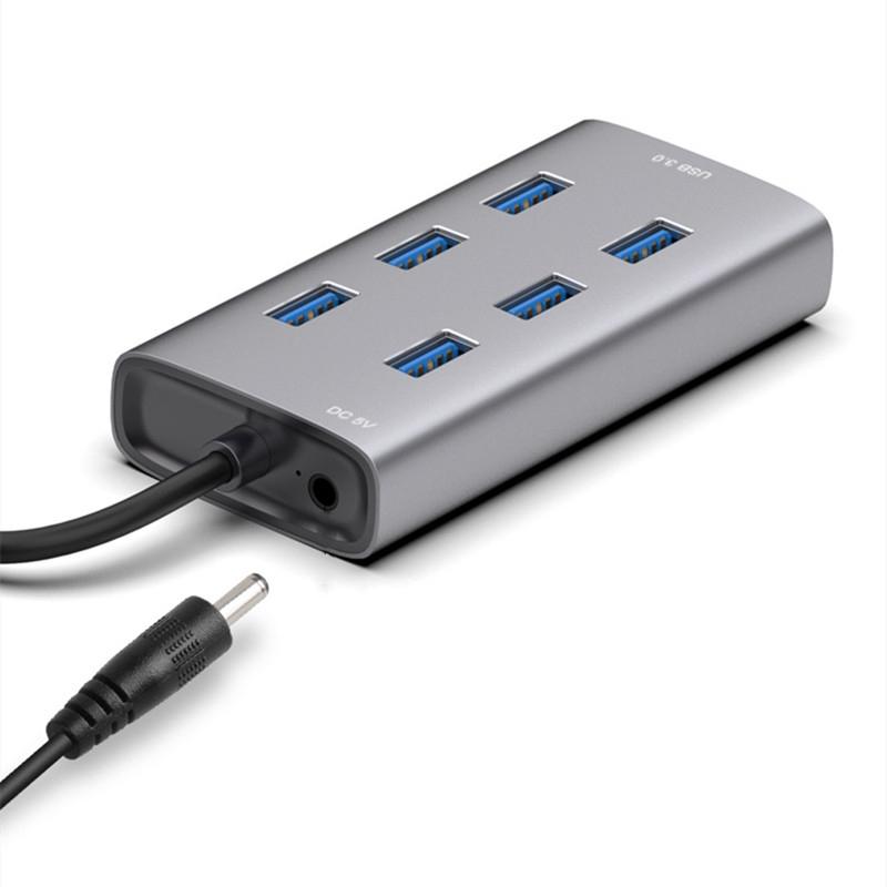 7-Port Usb 3.0 Docking Station With Metal Enclosure