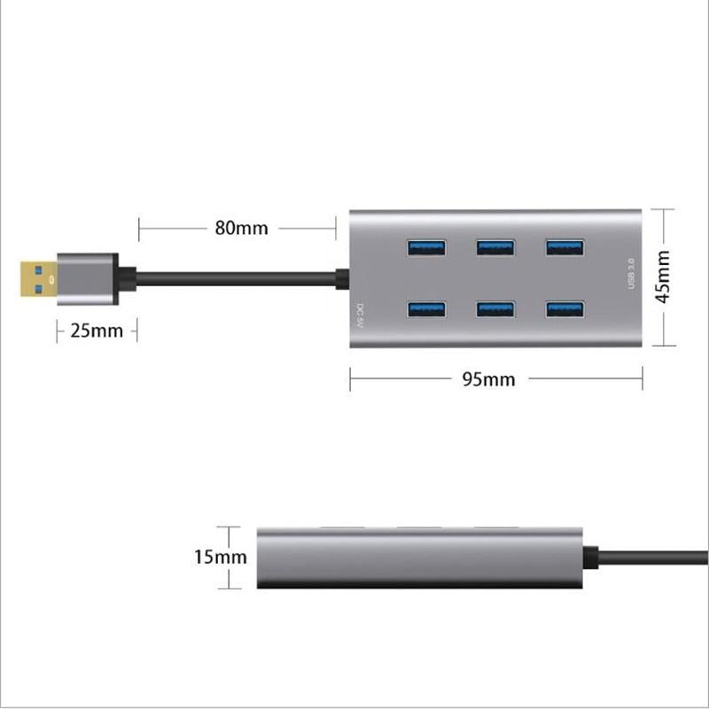 7-Port Usb 3.0 Docking Station With Metal Enclosure