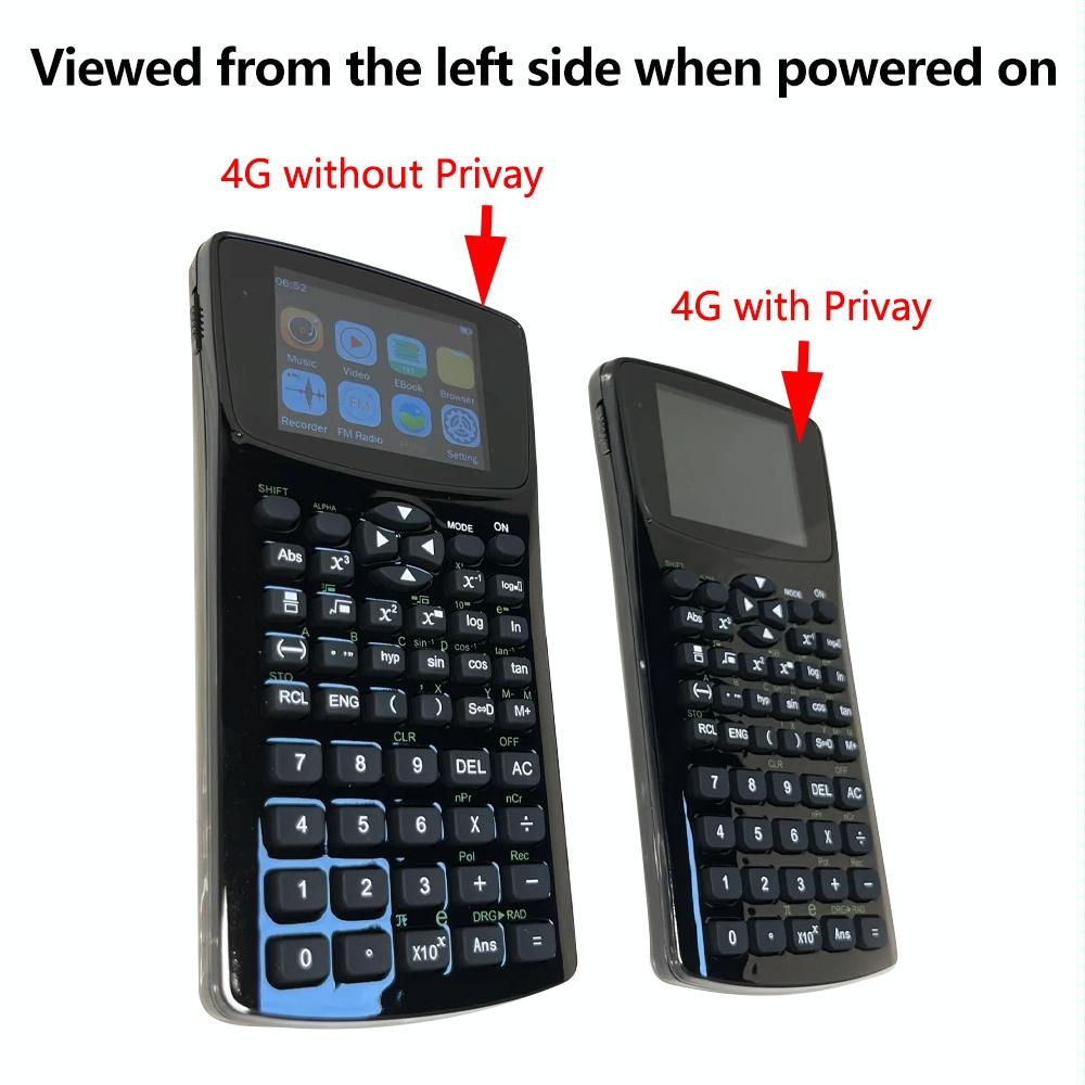 2.4 Inch Anti Peeping Scientific Calculator With Display Sound Recording Radio Music & Video