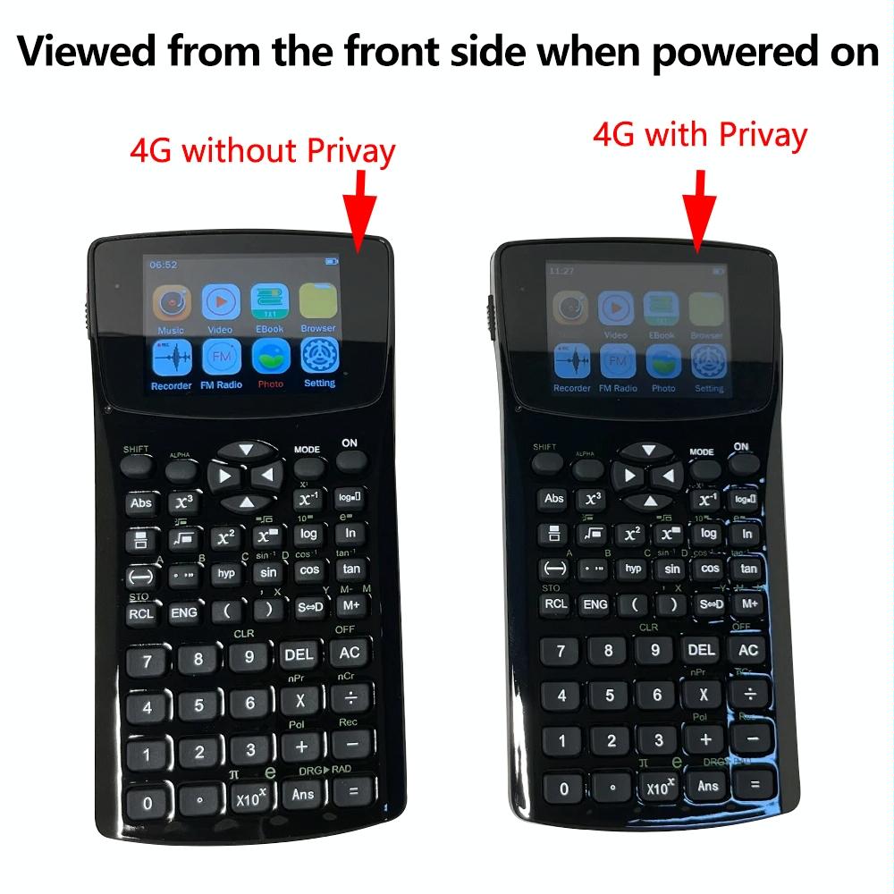 2.4 Inch Anti Peeping Scientific Calculator With Display Sound Recording Radio Music & Video