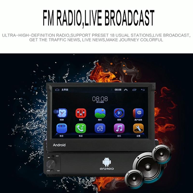 7 Inch Car Android Radio Receiver Fm / Bluetooth / Tf / Gps / Wifi 2Gb + 16Gb