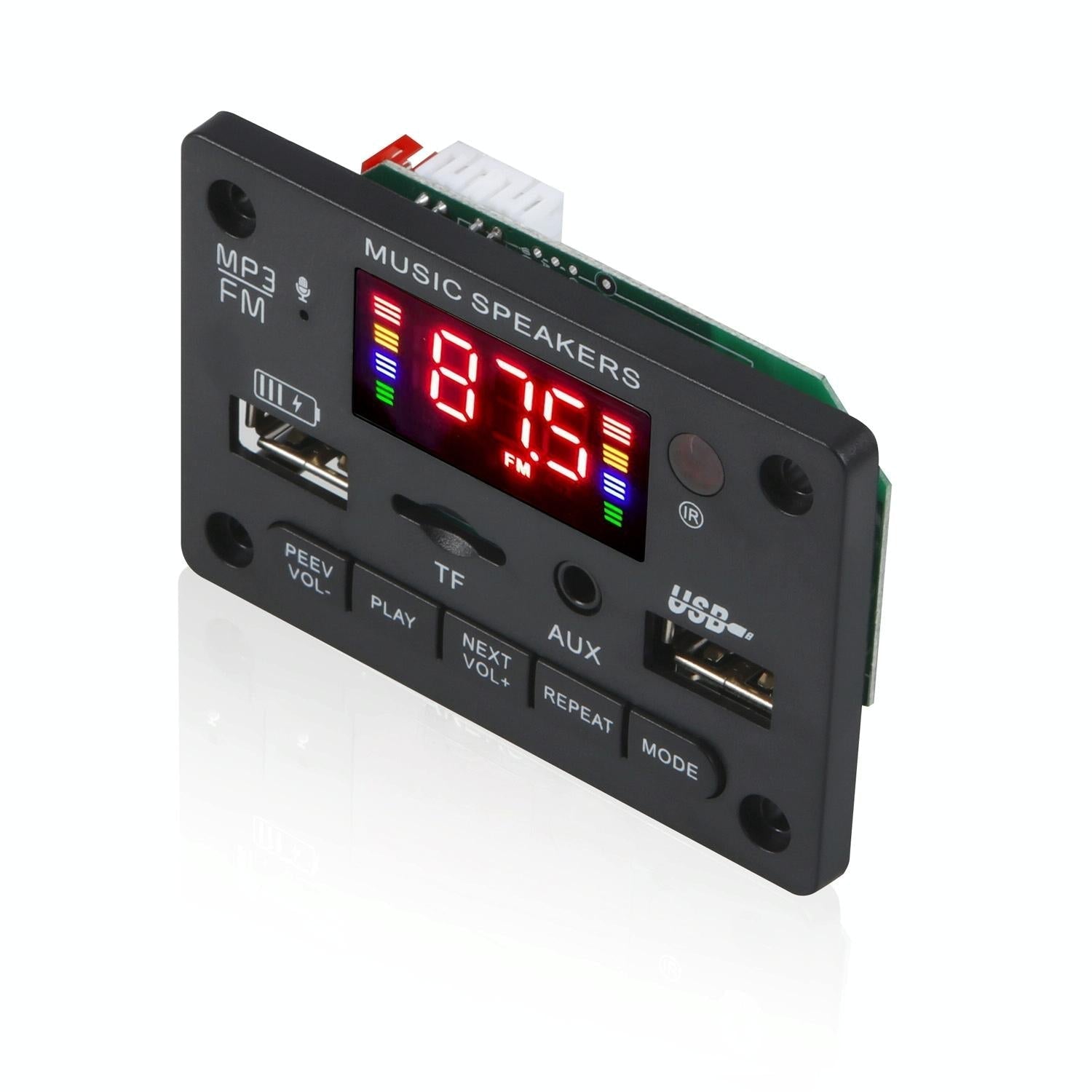 12V Car Mp3 Player Board With Bluetooth Fm Radio Usb - Remote Control Recording