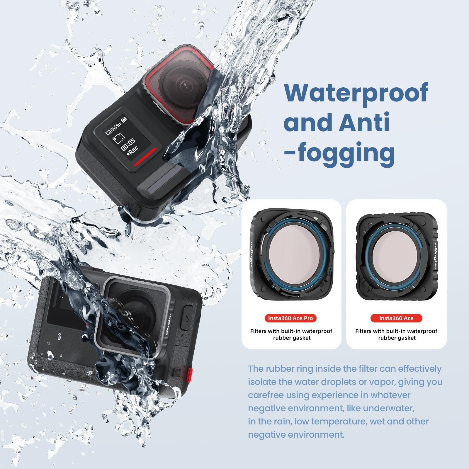 Waterproof Protective Goggles for Sports Camera - Magisn - For Insta360 Ace Nd8+Nd16+Nd32+Nd64