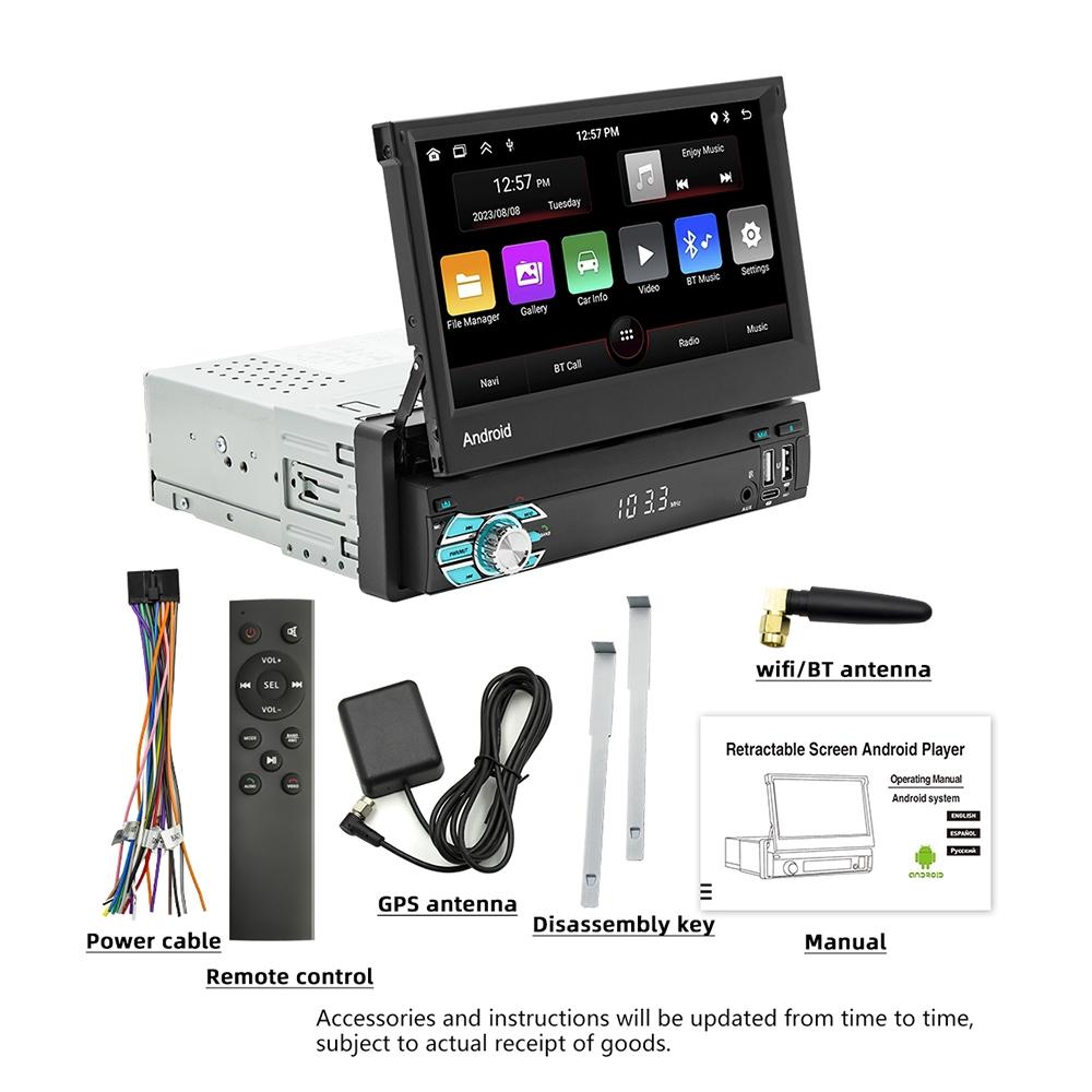 7 Inch Android Car Gps Navigation Bluetooth Stereo Radio Mirror Link Fm Wifi