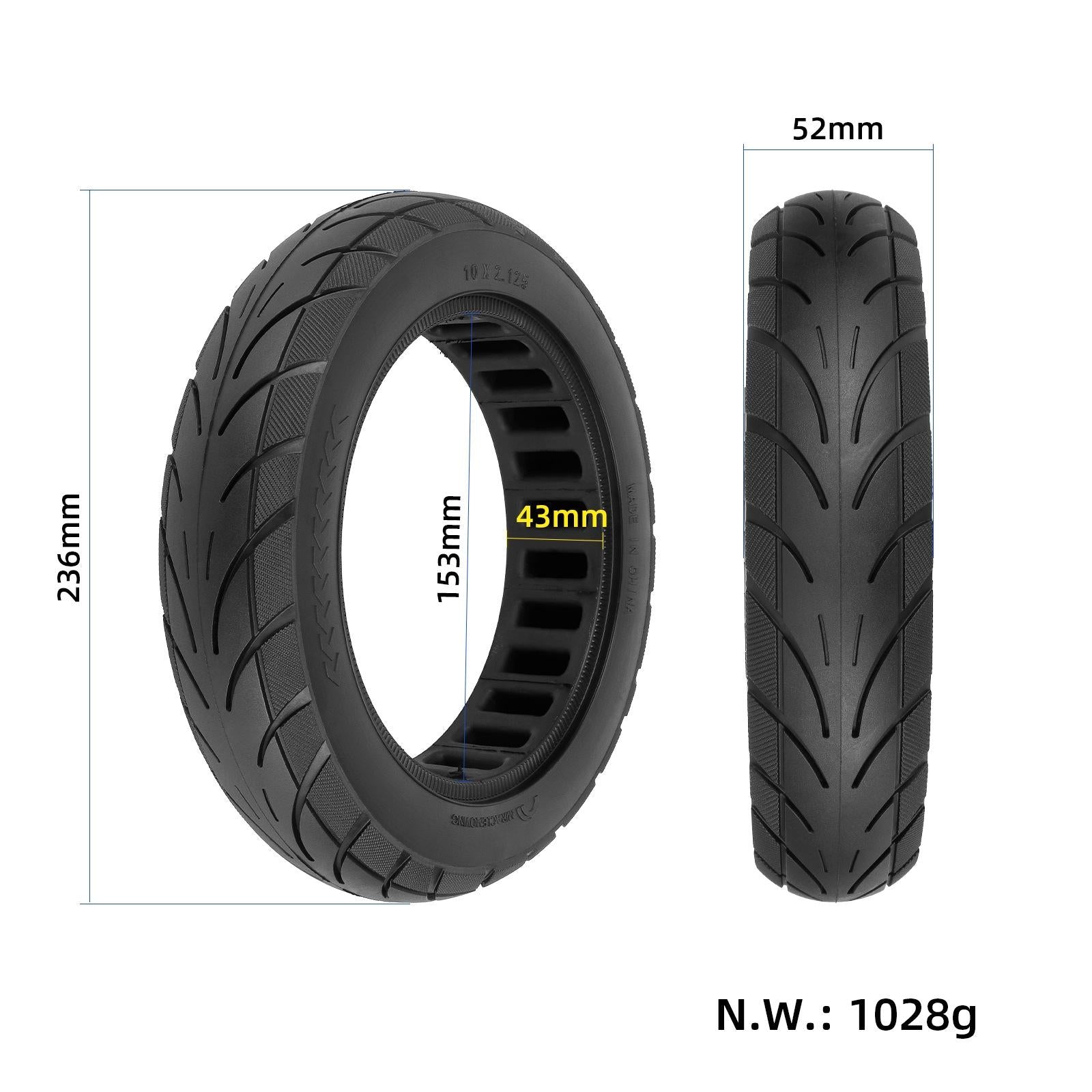 Solid 10x2.125 Inch Tyre for Ninebot Segway Electric Scooter