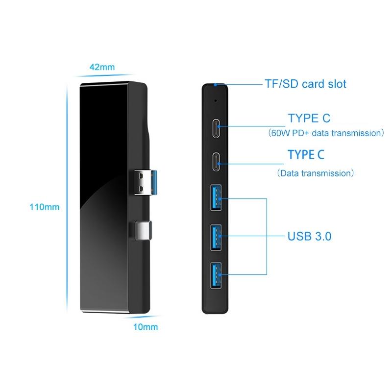 Usb 3.0 + Type-C Hub Adapter 5 Ports