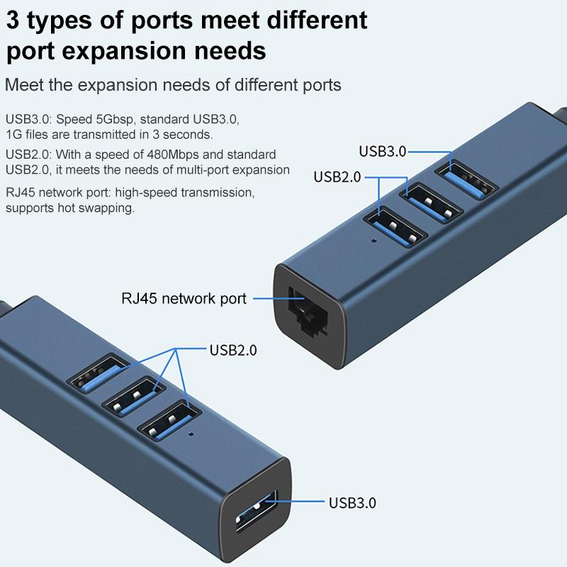 Usb3.0 + Triple Usb2.0 4-In-1 Hub Adapter