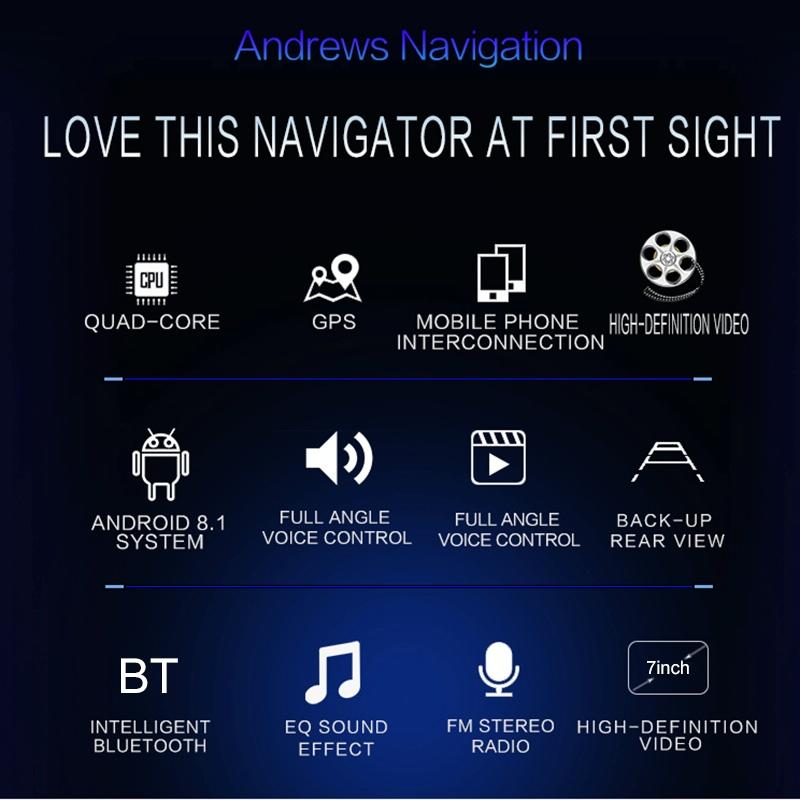 7 Inch Car Android Radio Receiver Fm / Bluetooth / Tf / Gps / Wifi 2Gb + 32Gb