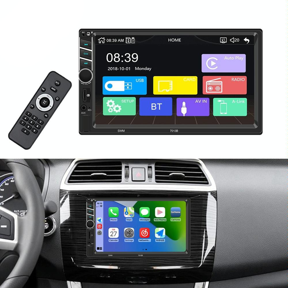 7 Inch Car Radio Receiver Mp5 Player Fm & Bluetooth & Tf Card & Phone Link & Wired Carplay
