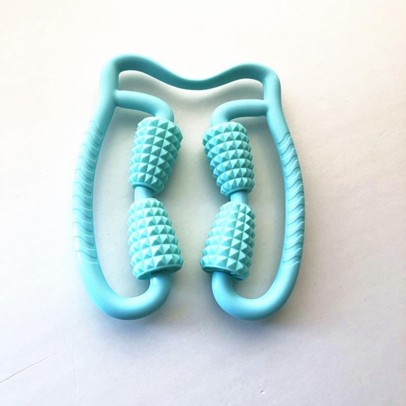 Manual Plastic Steering Wheel Leg Roller Massager Random Colour