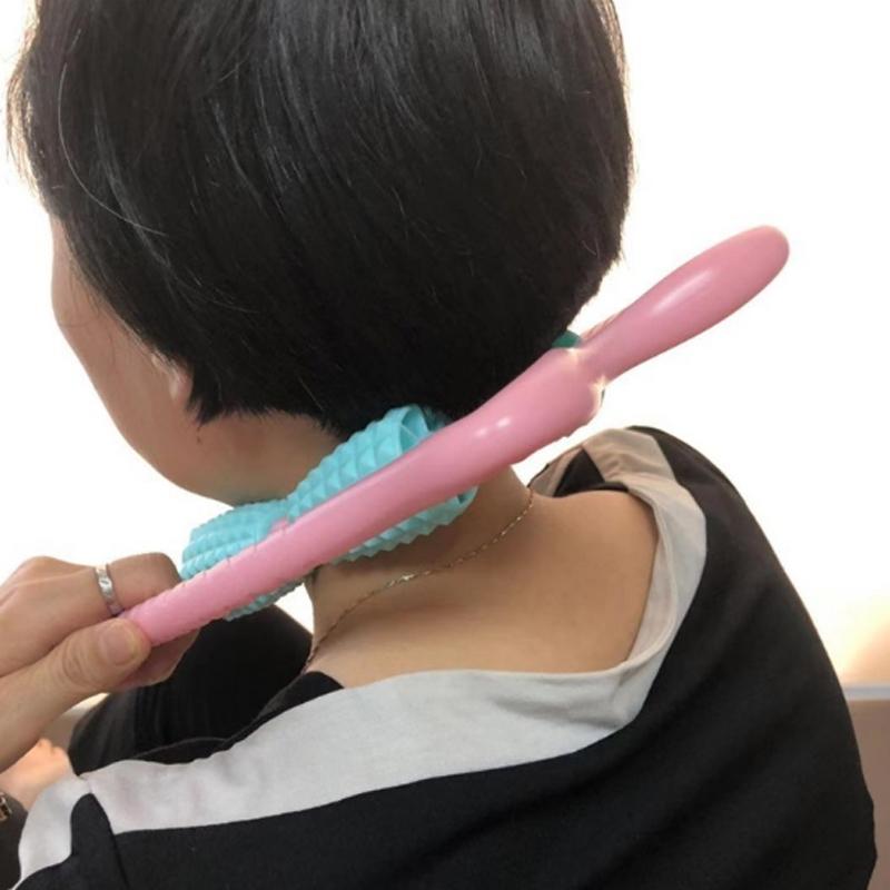 Manual Plastic Steering Wheel Leg Roller Massager Random Colour