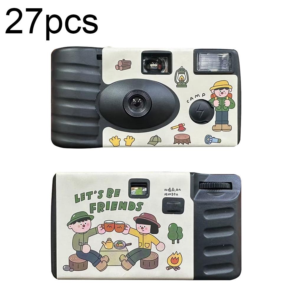 27 Retro Film Camera Stickers - Waterproof Cartoon Design