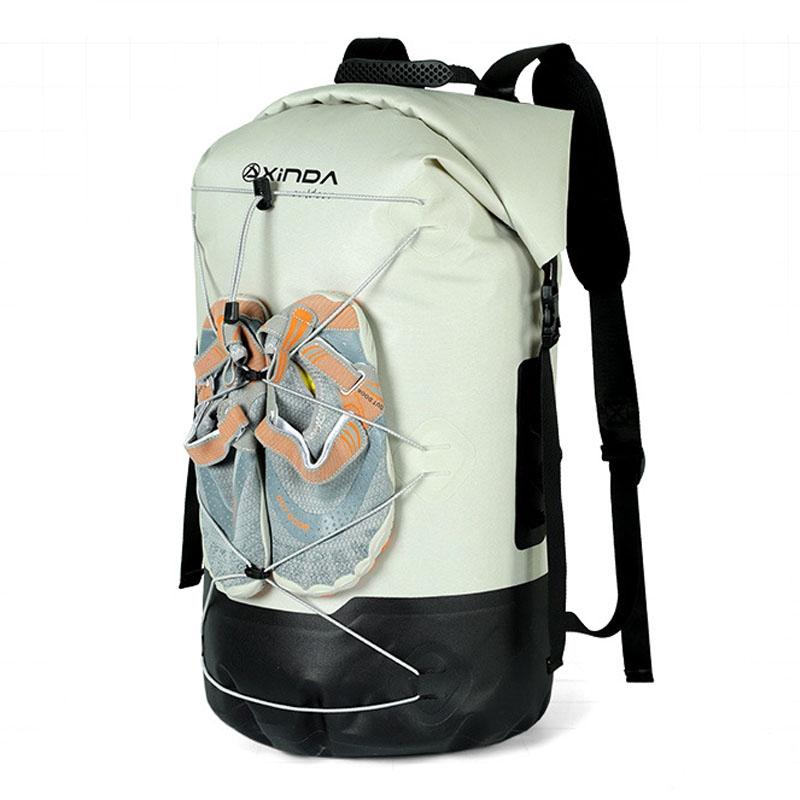 Waterproof Outdoor Stream Tracing Backpack Black 16L - Light Grey-36L