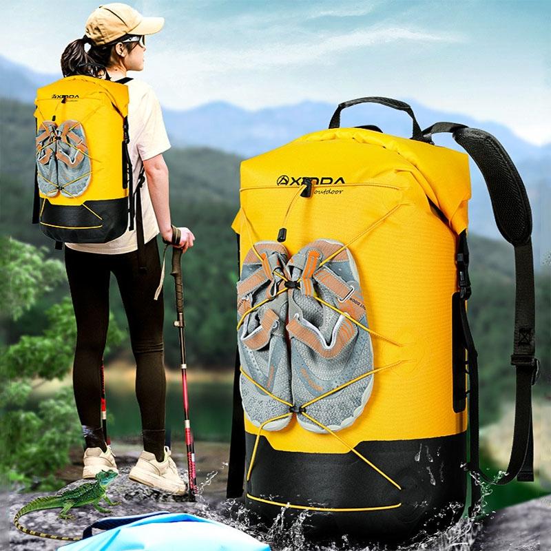 Waterproof Outdoor Stream Tracing Backpack Black 16L - Light Grey-36L