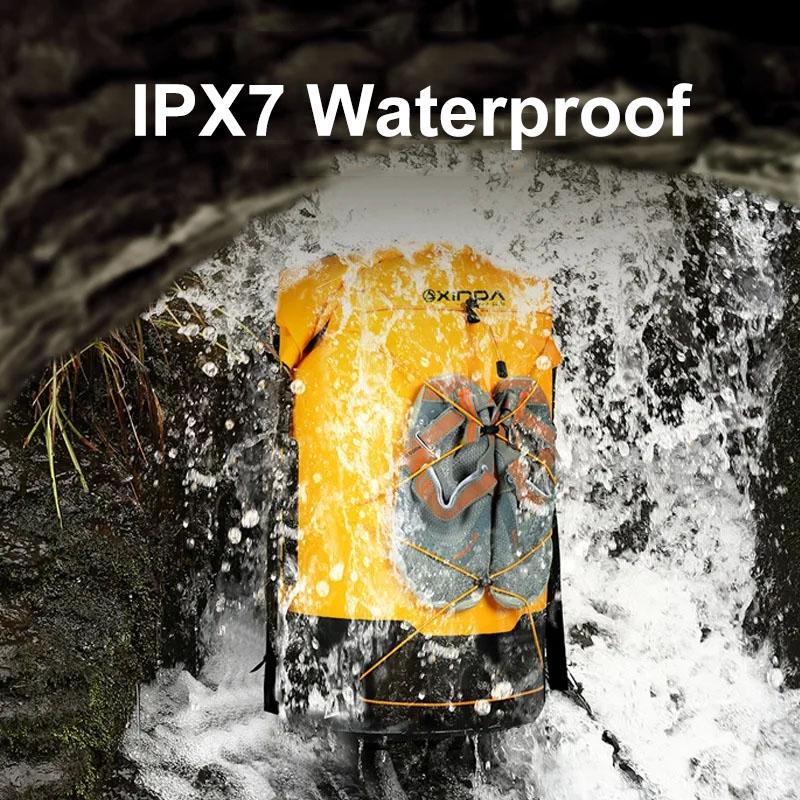 Waterproof Outdoor Stream Tracing Backpack Black 16L - Light Grey-36L