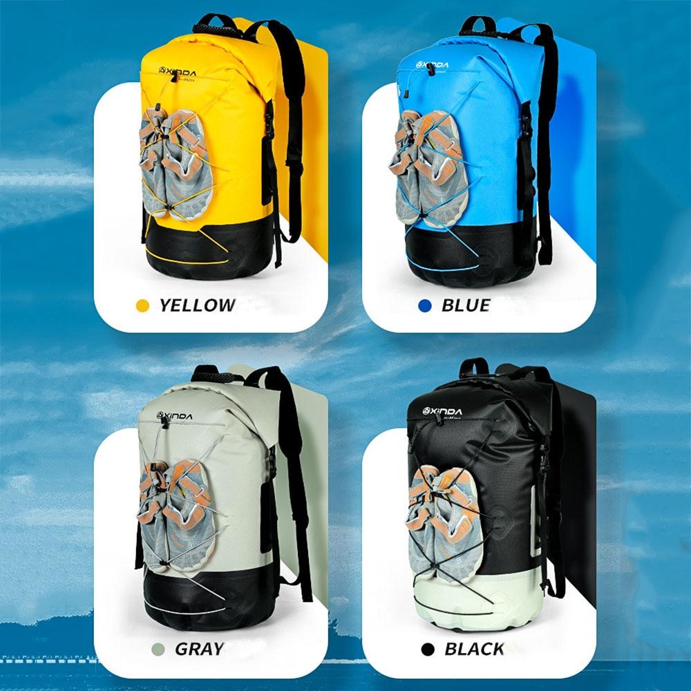 Waterproof Outdoor Stream Tracing Backpack Black 16L - Light Grey-36L
